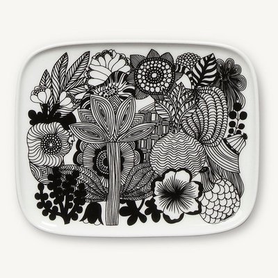 Marimekko servies Oiva schotel wit/zwart 067845-090