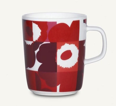 Marimekko servies Oiva/Unikko beker rood 2,5 dl 067309