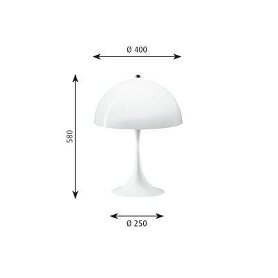 Louis Poulsen Panthella tafellamp acryl, verlichting