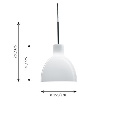 Louis Poulsen Toldbod 155 glas hanglamp