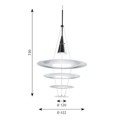 Louis Poulsen Enigma Ø 425 hanglamp, verlichting