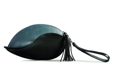 by-Lin Tas Heliconia Clutch zwart/blauw 160982
