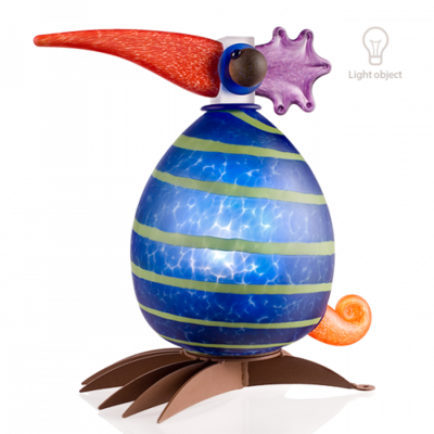 Glasstudio Borowski Fat Gonzo Blue with stripes
