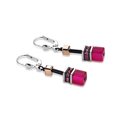 Coeur de Lion Oorbellen 2838/ /0325 Multicolor Red Rose