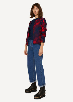 Oleana Cardigan 502 WR Crimson sea