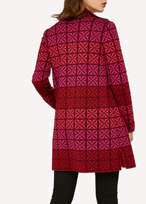 Oleana Long Cardigan 338 K bordeaux