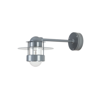 Louis Poulsen buitenlamp Albertslund Wand grijs lang model