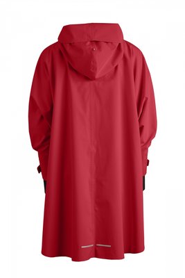Blaest Poncho model Bergen rood