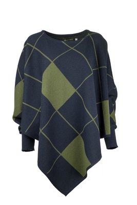 Karvinen Rastar cape H020 donkerblauw olijfgroen