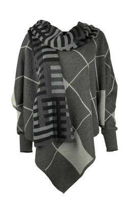Karvinen Rastar cape H020 antraciet grijs ecru