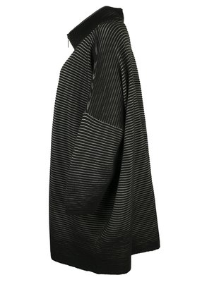 EO-design Vest lang zwart grijs