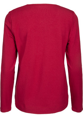 Two Danes Betty shirt lange mouw chili rood 25511-258