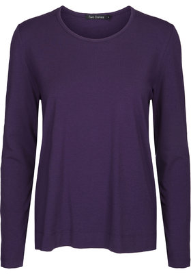 Two Danes Betty shirt lange mouw donkerpaars 25511-249