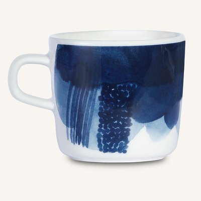 Marimekko servies Oiva beker zwart/blauw 2 dl 066014-150