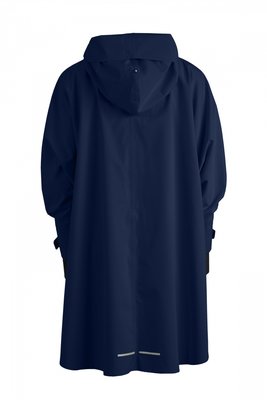 Blaest Poncho model Bergen blauw