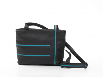 Krista's Helsinki Small zwart, donkerblauw, turquoise