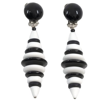 Langani Oorclips zwart/wit 1076292031