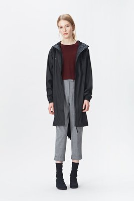 Rains Regenjas Parka Jacket unisex zwart 1233-01