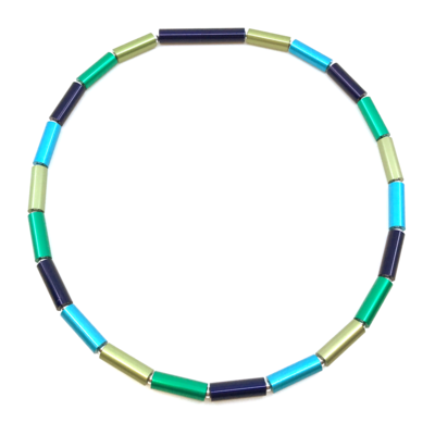Otracosa Ketting blauw/groen/lichtgroen/lichtblauw C317