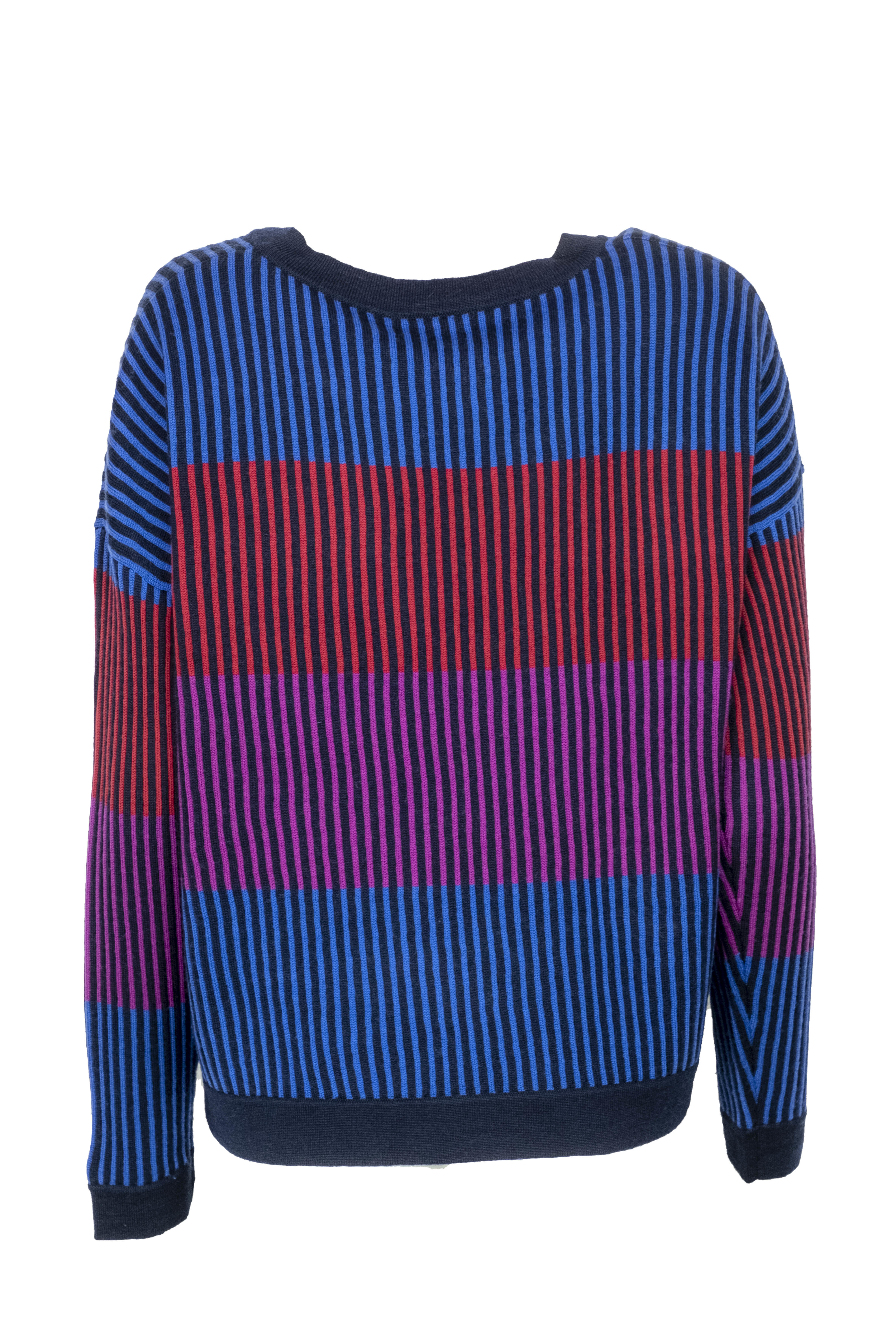 Two Danes trui Marley Sweater blauw/fuchsia/groen 25212-J274-285