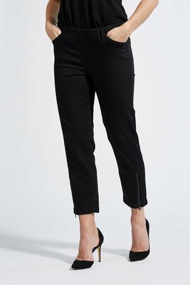 Laurie broek, model Piper Regular Cropped basis katoen zwart 22465-99100