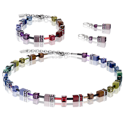 Coeur de Lion Armband 2838/ /1570 Multicolor Rainbow Dark