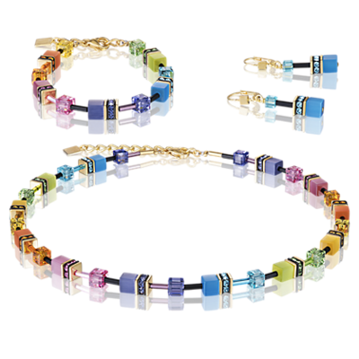 Coeur de Lion Ketting 2838/ /1573 Multicolor Rainbow-Gold 2