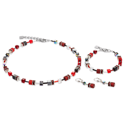 Coeur de Lion Oorbellen 4014/ /0312 Red-Grey