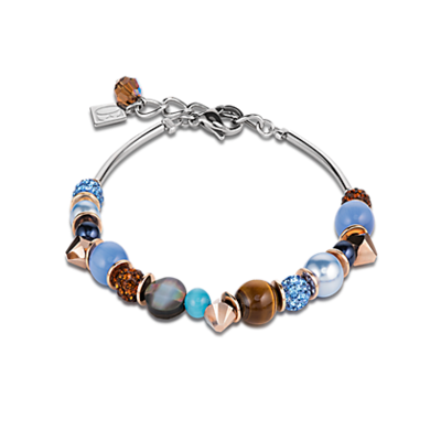 Coeur de Lion Armband 4864/ /0711 Crystal Blue-Brown