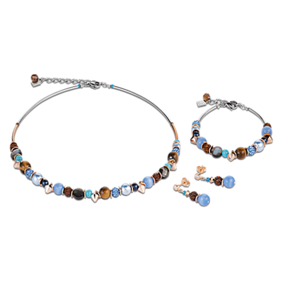 Coeur de Lion Armband 4864/ /0711 Crystal Blue-Brown