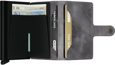 Secrid Miniwallet MV Vintage Grey-Black portemonnee