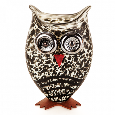 Glasstudio Borowski Vaas Owl Beige