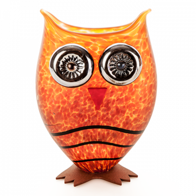 Glasstudio Borowski Vaas Owl Amber