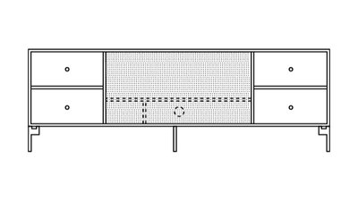Montana TV meubel, model 04 (SI14/SI14P) TV kast campagne ladekast/opbergkast Prijsvoorbeeld van € 2125,00 voor € 1700,00*