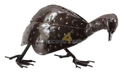 Metalen Parelhoen klein lopend, metalen vogel | Birdwoods
