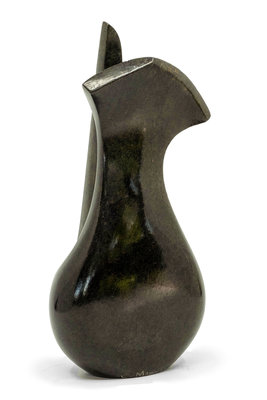 Stenen beeld uniek vogel, Stretching bird, Tengenenge 30 cm stenen dier
