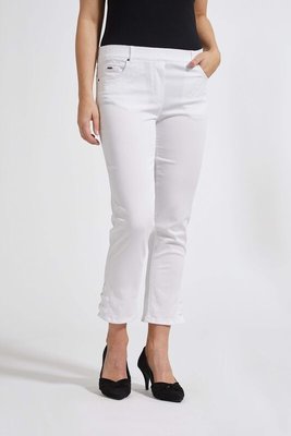 Laurie broek, model Hannah Regular Cropped basis tencel wit 28362-10122