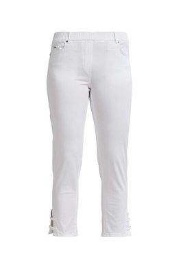 Laurie broek, model Hannah Regular Cropped basis tencel wit 28362-10122