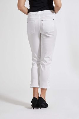 Laurie broek, model Hannah Regular Cropped basis tencel wit 28362-10122