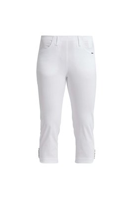 Laurie broek, model Dora Regular Capri 3/4 basis viscose wit 28042-10970