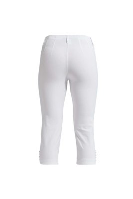 Laurie broek, model Dora Regular Capri 3/4 basis viscose wit 28042-10970