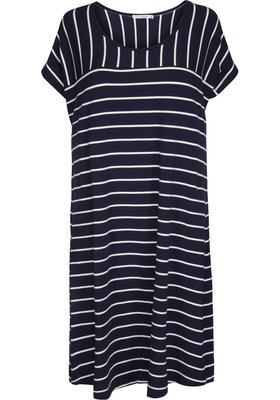 Two Danes jurk Baja S blauw/offwhite