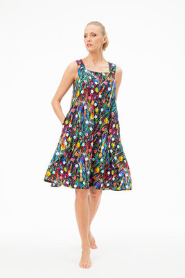 Aino jurk Hauska short multicolor flower print