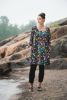 Aino jurk Tiffany multicolor flower print