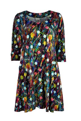 Aino jurk Tiffany multicolor flower print
