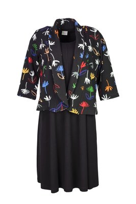 Aino kort jack Koru zwart met multicolor print