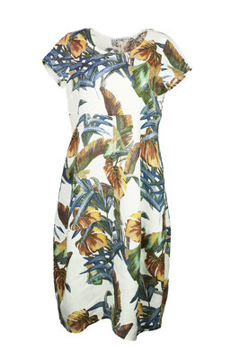 Blueberry Italia linnen jurk 9312-49 wit