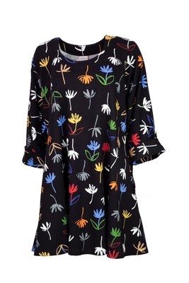Aino Tuniek Bianca zwarte met multicolor print