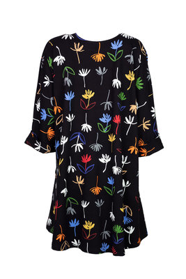 Aino Tuniek Bianca zwarte met multicolor print