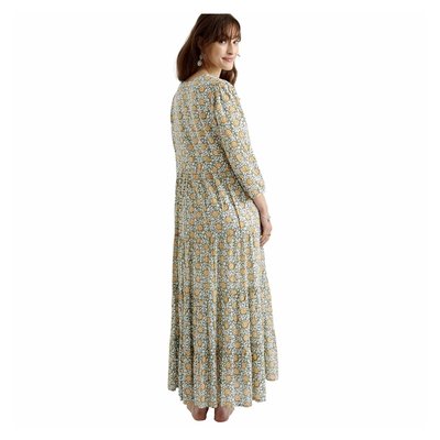 Zen Ethic zomerjurk Daisy Hibis vest country, groen bruin